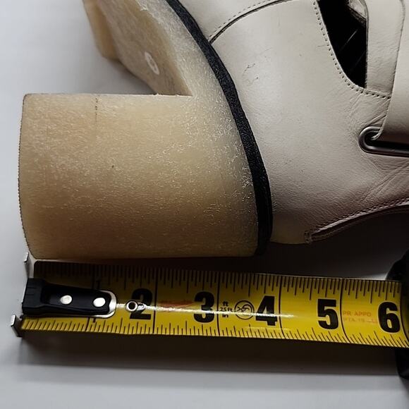 FREE PEOPLE JESSE CUTOUT LEATHER BOOTS WOMEN'S 36 CREAM - Picture 8 of 16